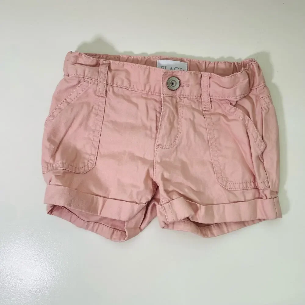 Carter’s The Childrens Place Girls 5 Shorts Casual Shorts Pink Blue Set of 3